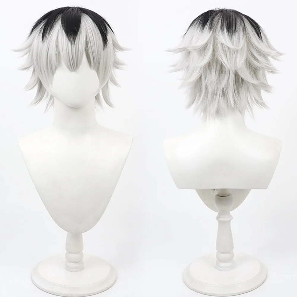 

Kaneki Ken Sasaki Haise Cosplay Wig White Black Short Hair