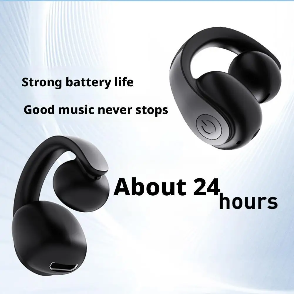 مشبك أذن لاسلكي على سماعة أذن متوافقة مع البلوتوث 5.4 سماعات أذن رياضية مزودة بخاصية إلغاء الضوضاء ومشبك مقاوم للماء على سماعة الرأس للجري #6