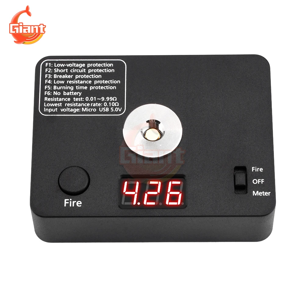 Digital Resistance Tester Professional Ohm Meter Resistor Voltmeter Mini Coil Burning Measure Building Platform Resistance Meter