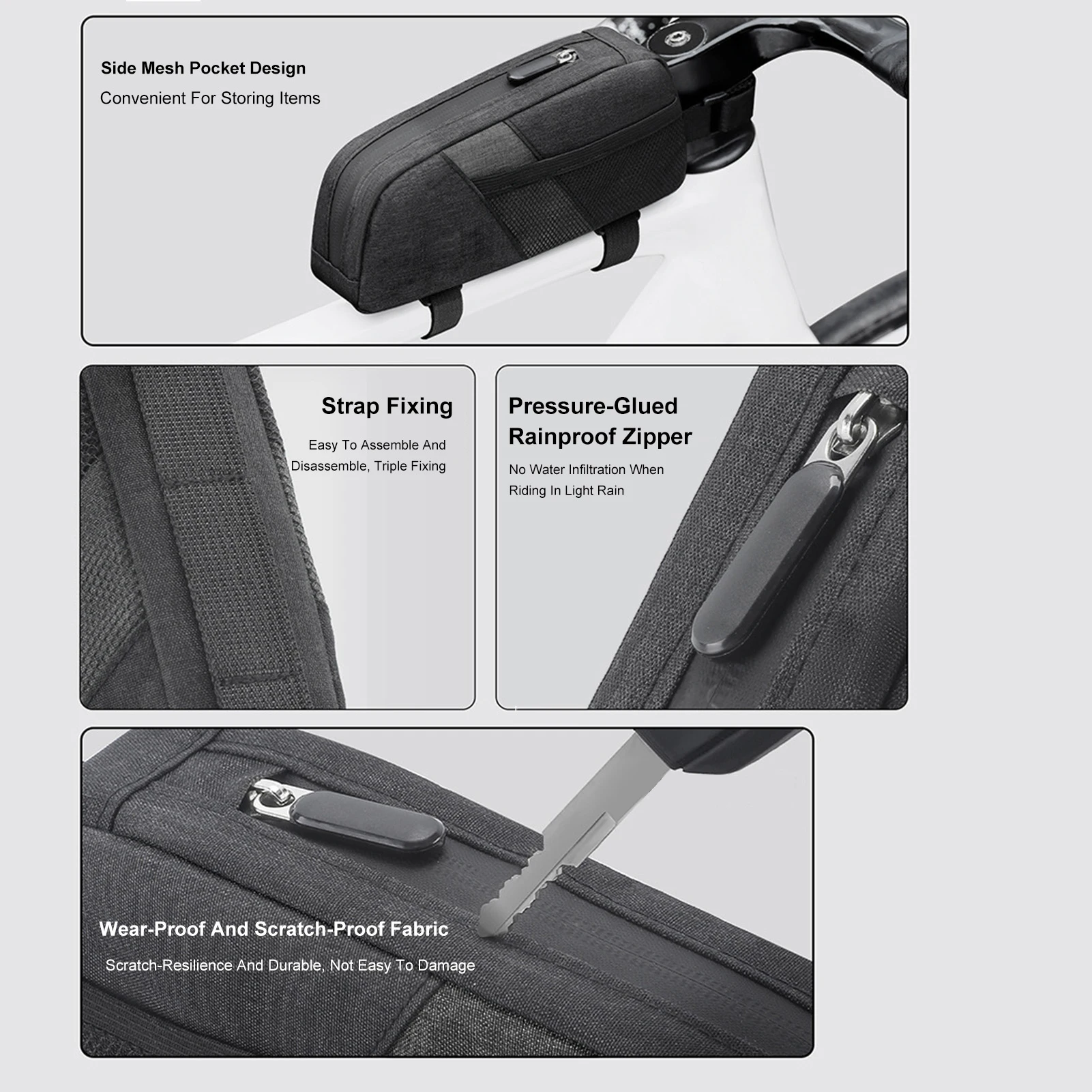 Bolsa para bicicleta de montaña aerodinámica con cierre triple gancho - imagen 3