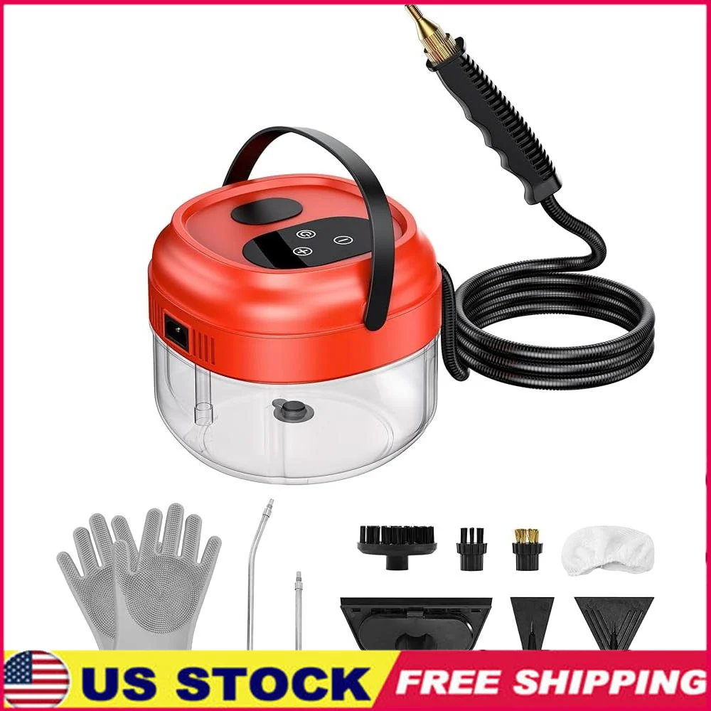 

High Pressure Steam Cleaner with Smart Touch Screen 2500W 105℃ Portable Handheld Steam Cleaner 3 Brush Heads Home Use
