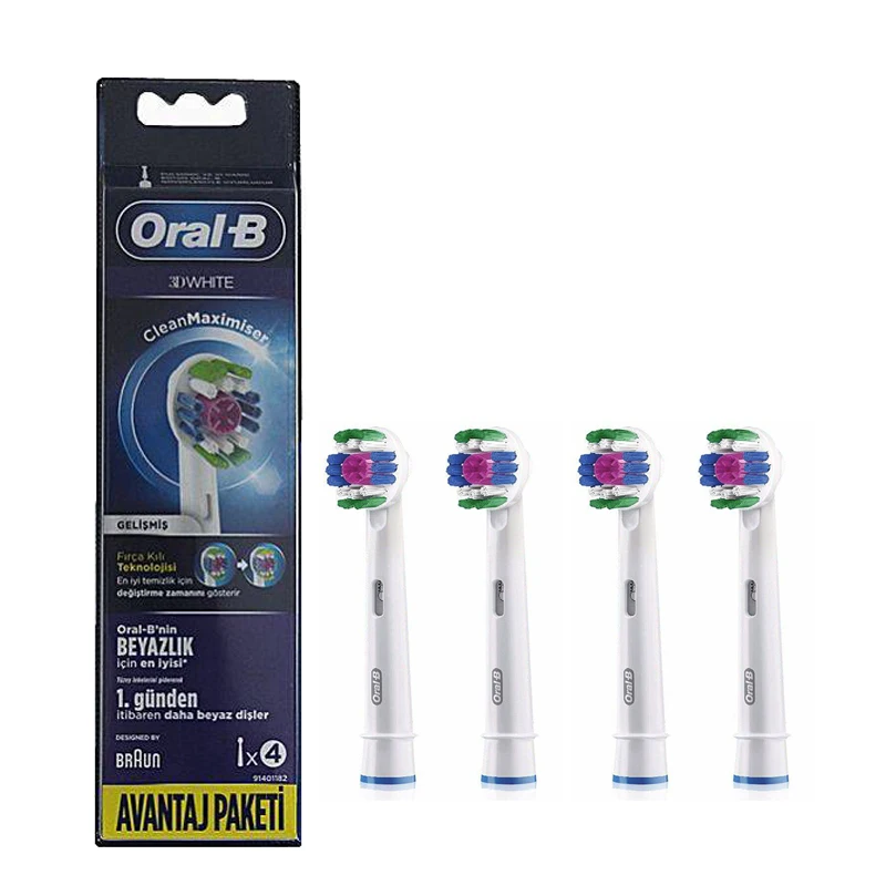 Oral B EB18 Replacement Brush Heads Whitening Polishing Bristles Remove Tobacco Stains Plaque for Oral-B Electric Toothbrush
