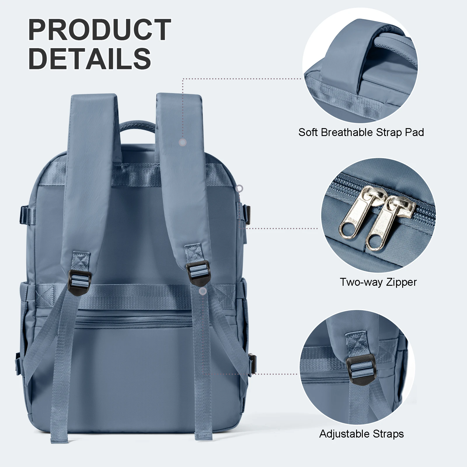 Tas Laptop ransel Travel untuk wanita kapasitas besar Easyjet Carry-on 45x36x20 ransel Ryanair 40x20x25, ransel kabin pria