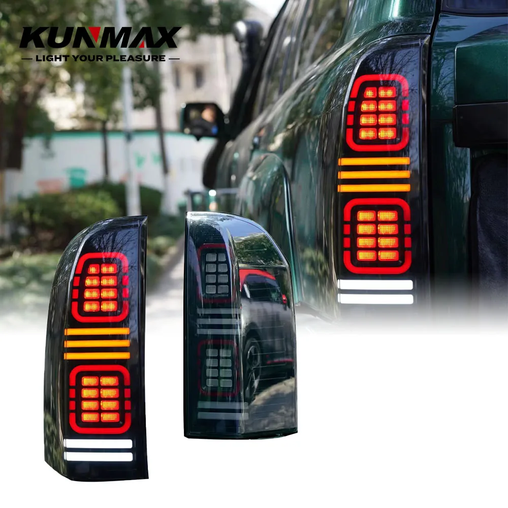 Pair Of Car Tail Light Assembly For Nissan Patrol Y61 LED Brake Flowing Water Flicker Plug and Play Tail Lamps Taillights 