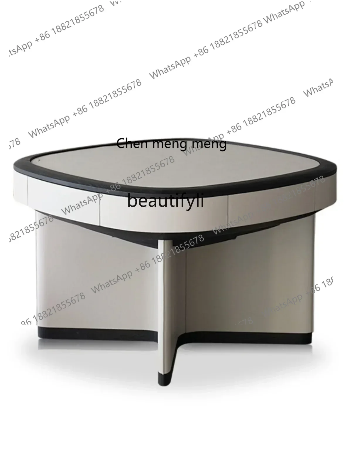 

new style Square round Mahjong Machine Household Automatic Entertainment Table Saddle Leather Mahjong Table ss 7304