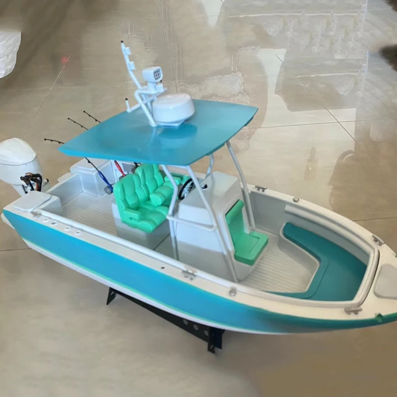 1/12 Model Kit Fishing Boat DIY Resin Model Kit Toy Outboard Hanger Model Can Be Launched Into The Water and Painted By Yourself