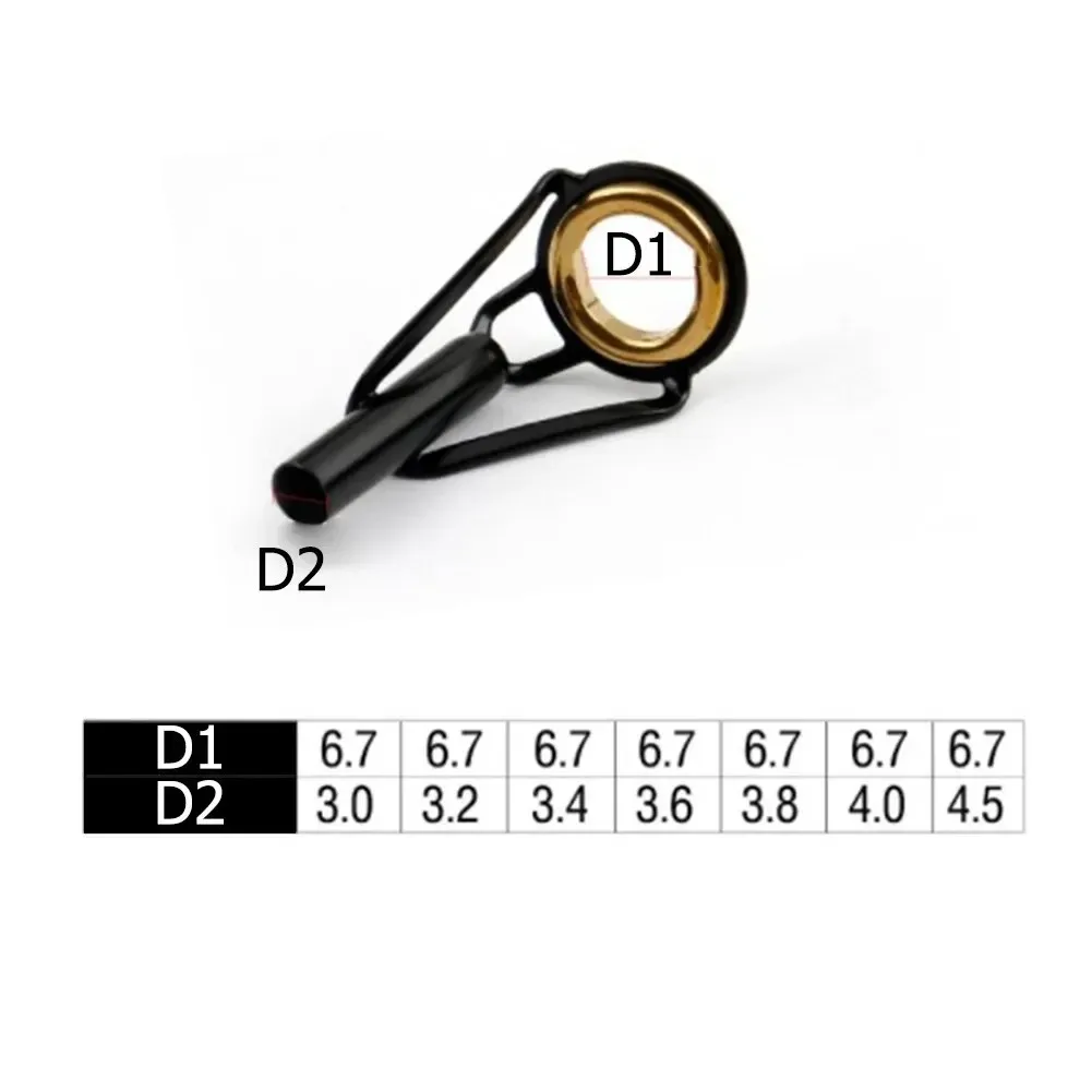 1 قطعة أدلة قضيب الصيد رائجة البيع قضيب تلميح حلقة توجيه علوية لقضبان الصيد إصلاح بناء القطب خط العين خواتم أجزاء أداة #6