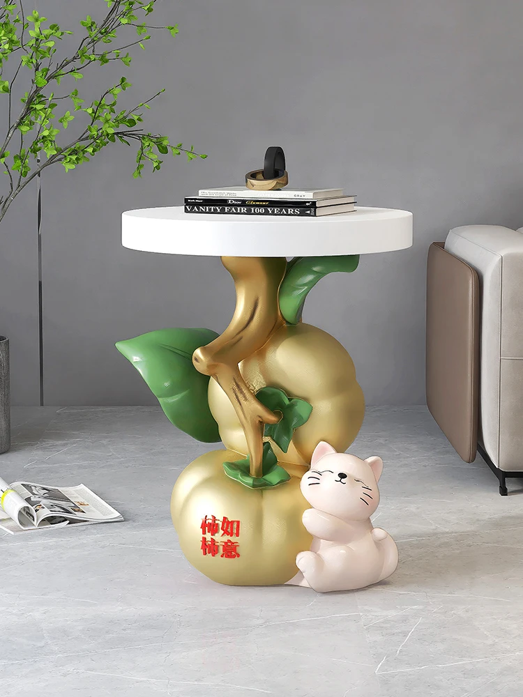 Creative Statue Side Tables Home Decor Living Room Big Blessing Ornaments Bedroom Bedside Table Art Coffee Table Sofa Side Table