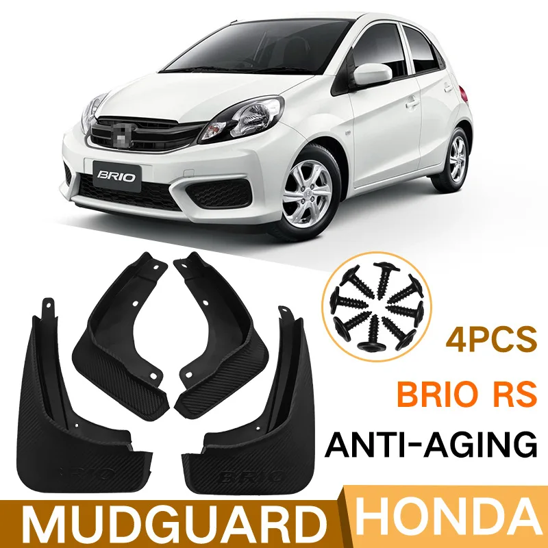 

For Honda BRIO RS 2018 black car mudguard Reduce dust Resist tire dirt car accessories tools