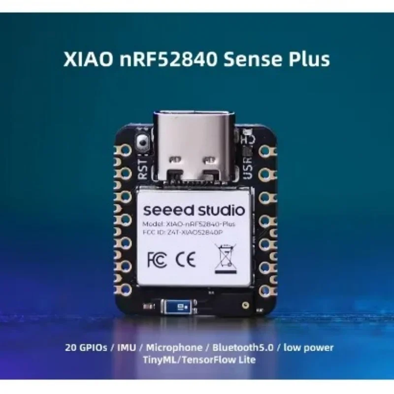 Seeed Studio XIAO nRF52840 Plus – XIAO nRF52840 Sense Plus – 20 GPIOs, Arduino/MicroPython/CircuitPython