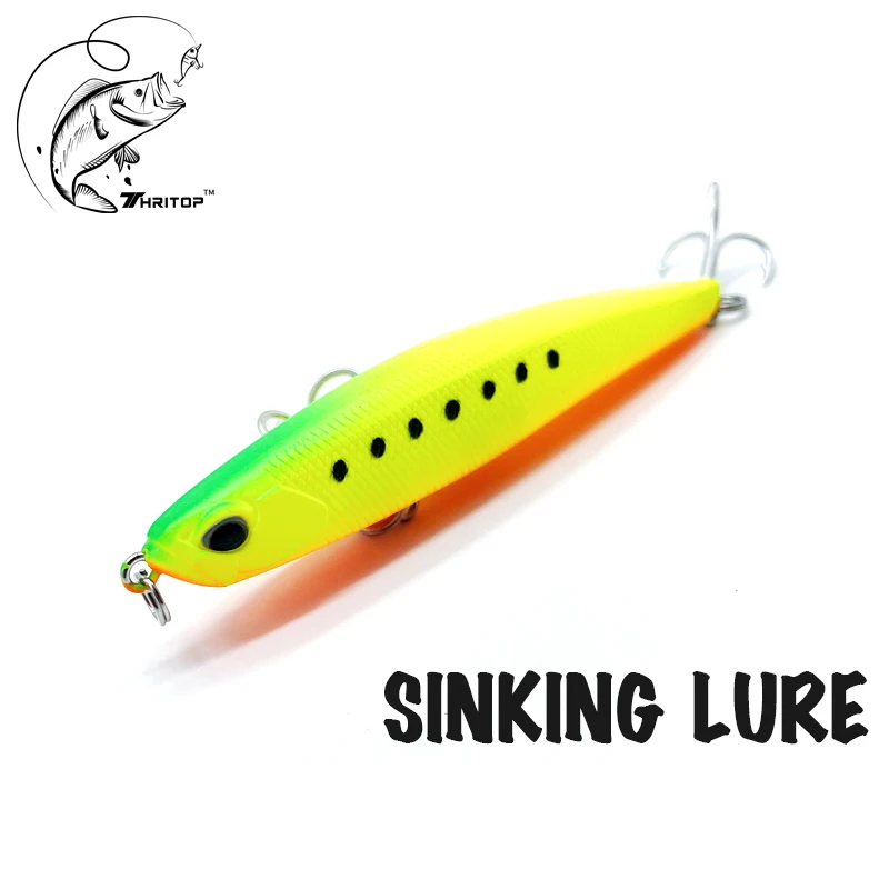 

THRITOP High Quality Long Casting Pencil Fishing Lure 8.5G 70MM 5 Colors Slowly Sinking Hard Bait Pike Bass Wobblers