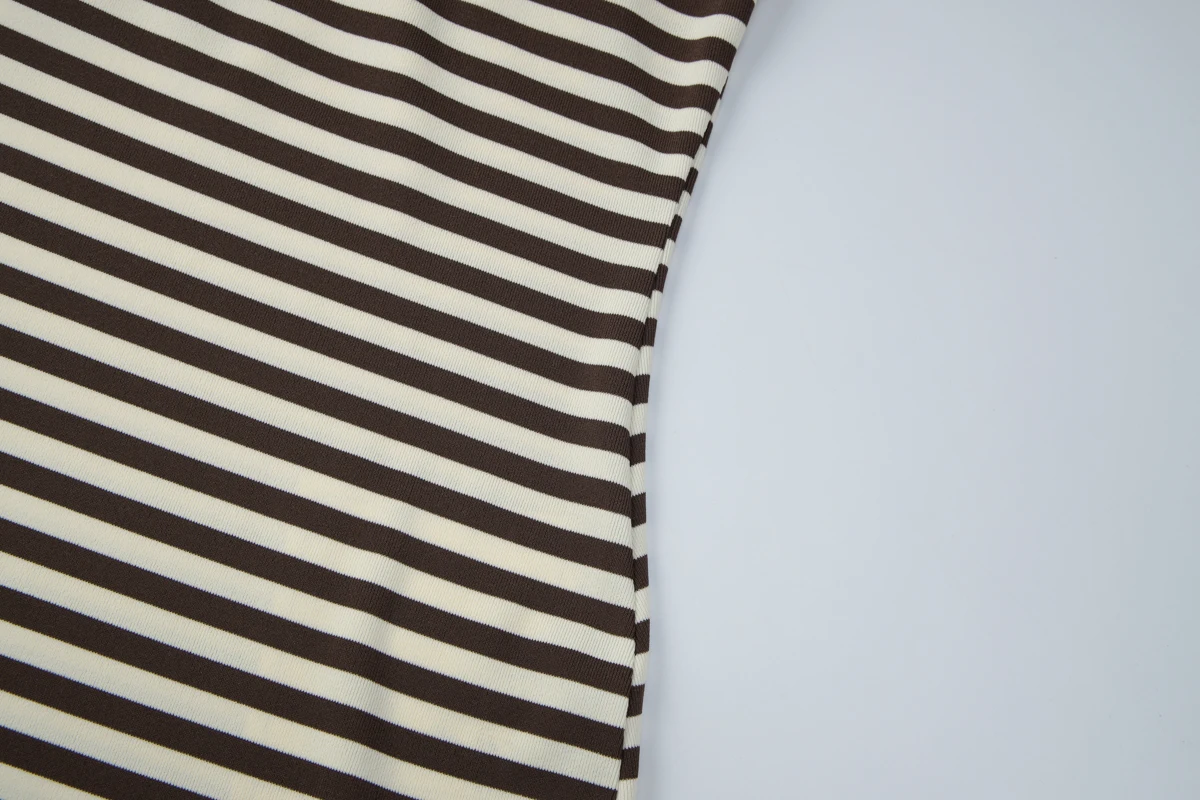 Hugcitar Neckholder-Kleid mit Streifenmuster, rückenfrei, sexy, figurbetont, Mini-Kleid, Damenmode, Strandkleid, Urlaub, Party, Sommerkleid, Großhandel – Detail 8