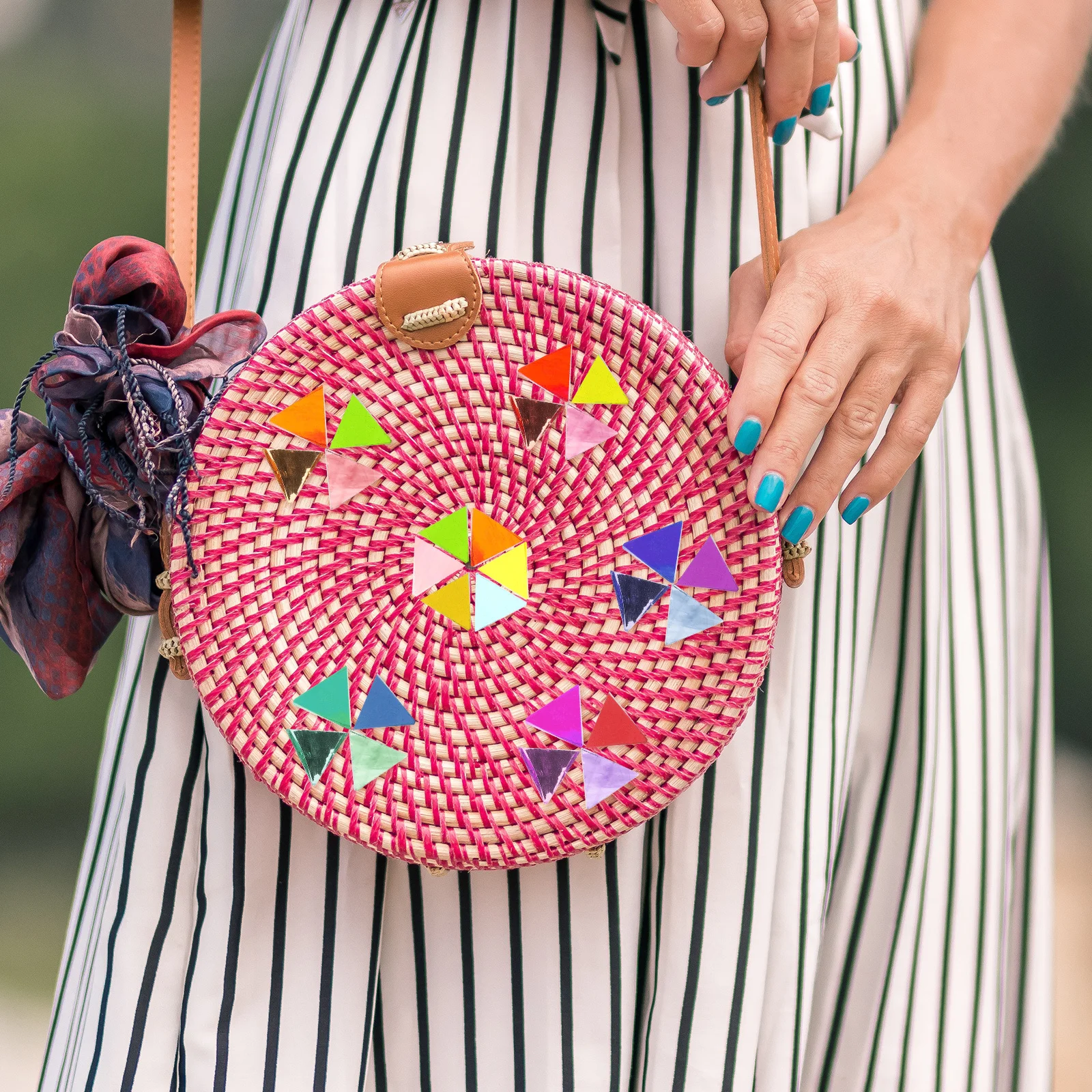 

Glass Mosaics Pieces DIY Tiles Mixed Smooth Polished Surface Durable Glass Craft Supplies