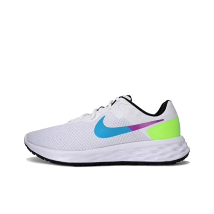 Nike REVOLUTION 6 Chaussures de course basses pour hommes Blanc Multicolore