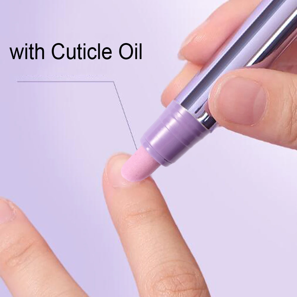 3-in-1 กลิ่นดอกไม้เล็บ Essence Cuticle ปากกาเซรามิค Cuticle Pusher Dead Skin Remover เล็บโภชนาการน้ํามันสําหรับเล็บเครื่องมือดูแล