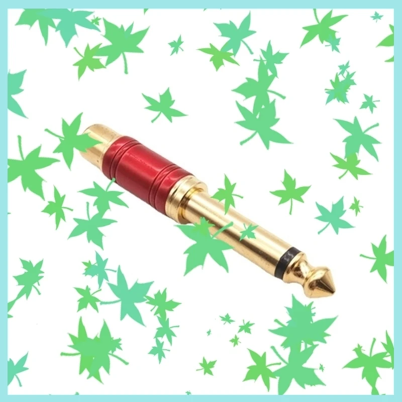 Gold Plated 6.5mm Jack Male Mono Plug to RCA Female Converter Audio Adapter Connector Audio 6.35mm Socket 1/4