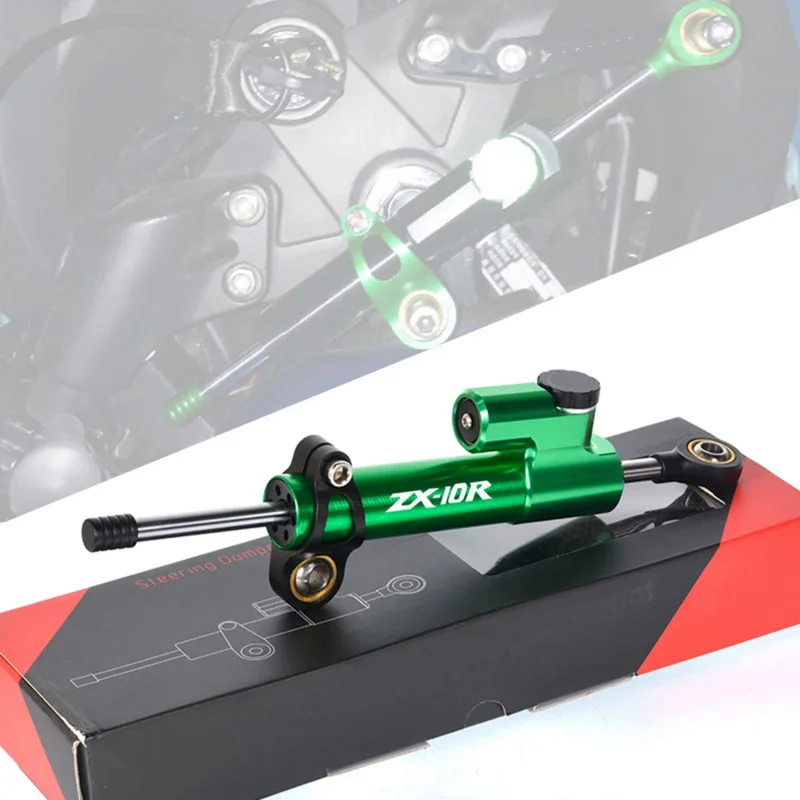 Estabilizador de amortecedor de direção universal da motocicleta, ajustável, Kawasaki ZX10R ZX 10R ZX10 R 2004 2005 2006 2007-2021