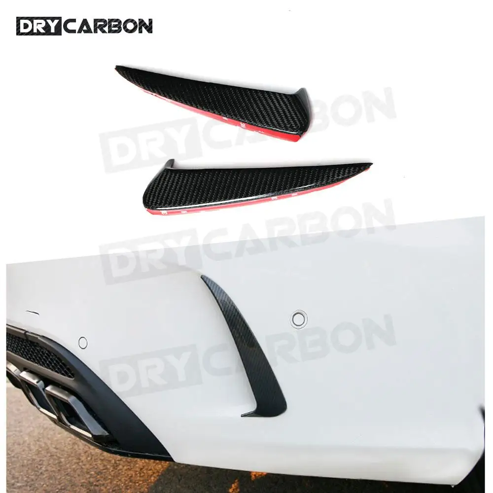 

Carbon Fiber for Mercedes Benz C Class W205 C200 C63 AMG Sedan 4 Door 2014-2017 Car Rear Bumper Spoiler Air Vent Cover Trim