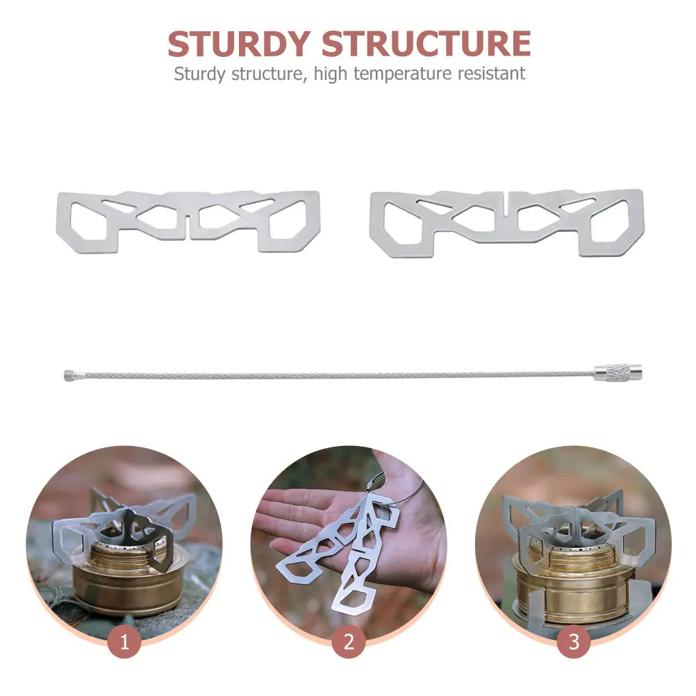 

1Set Stainless Steel Stove Support Stand Durable Lightweight Compact Camping Stove Holder Outdoor Cooking Gear