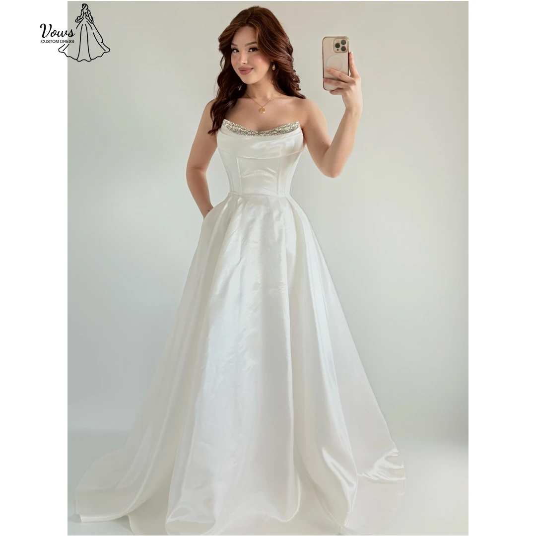 

Vows Robe De Cocktail Femme Коктейльное вечернее платье на заказ Женские вечерние платья с открытыми плечами Линия платьев для выпускного вечера 2025 Роскошные