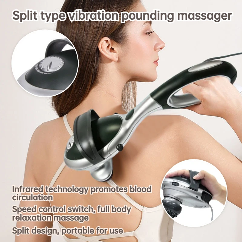 

Многофункциональный вибрационный ручной массажер, регулируемая скорость, массаж всего тела, разборный массажер