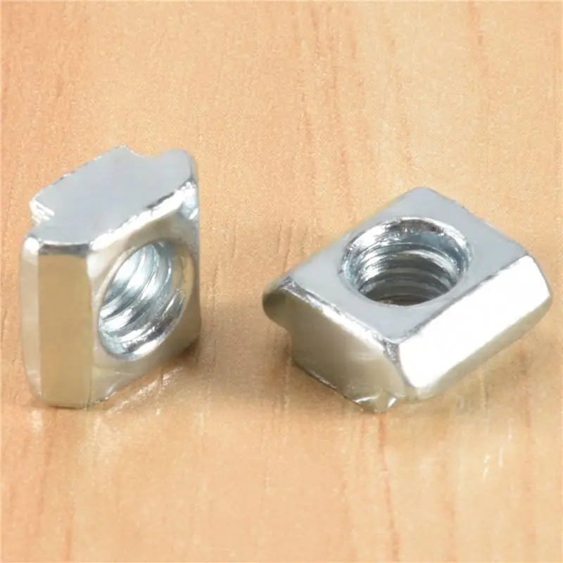 Lightweight 50Pcs M5 T Sliding Nut Zin-Plated Carbon Steel T Sliding Nut For 2020 Aluminum Profile