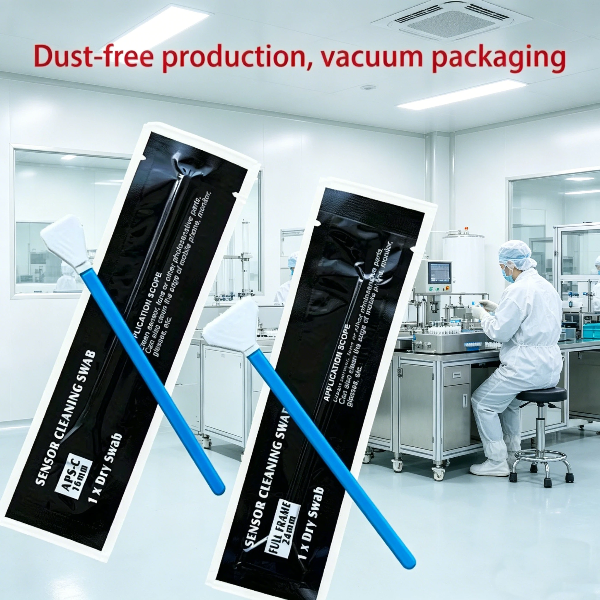 Camera Sensor Cleaning Swabs, CMOS/CCD Cleaner Sticks, DSLR Camera & Phone Screen Dust-Free Cleaning Tools, Vacuum Packed