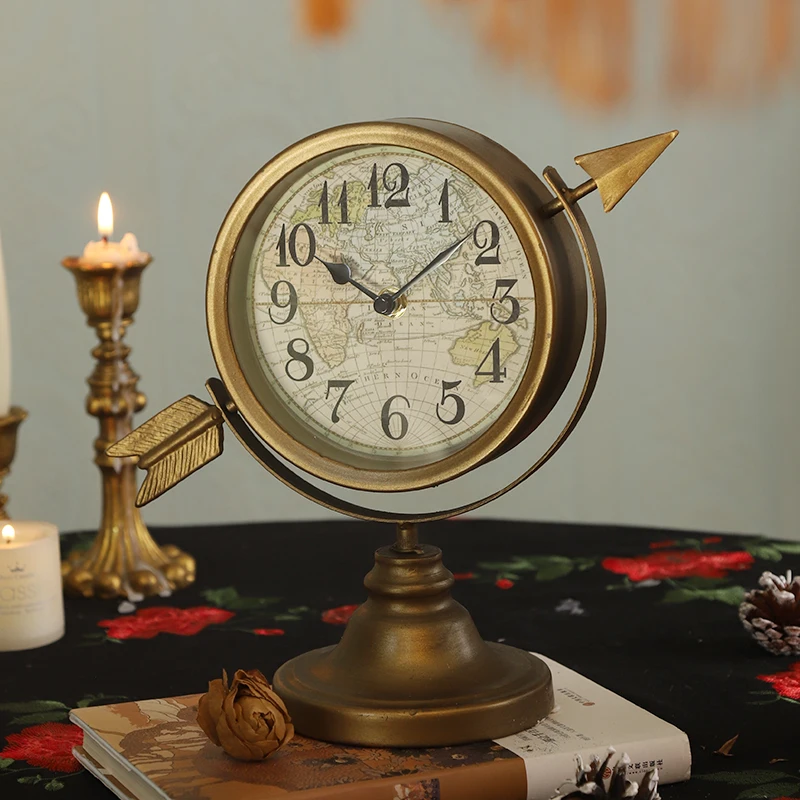 

You can live in French table clock Zhuo clock bedroom study small table clock ornament creative decoration