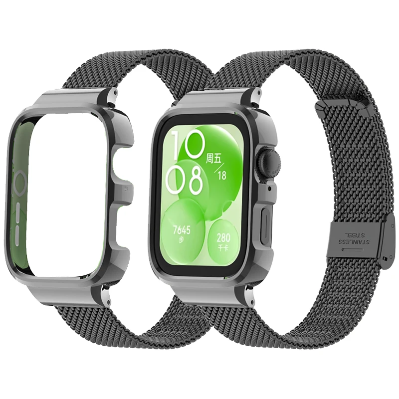 Металлический браслет для HUAWEI WATCH FIT3, защитный чехол для Huawei Watch Fit 3, защитный чехол для huaweiwatch fit3, ремешок для часов