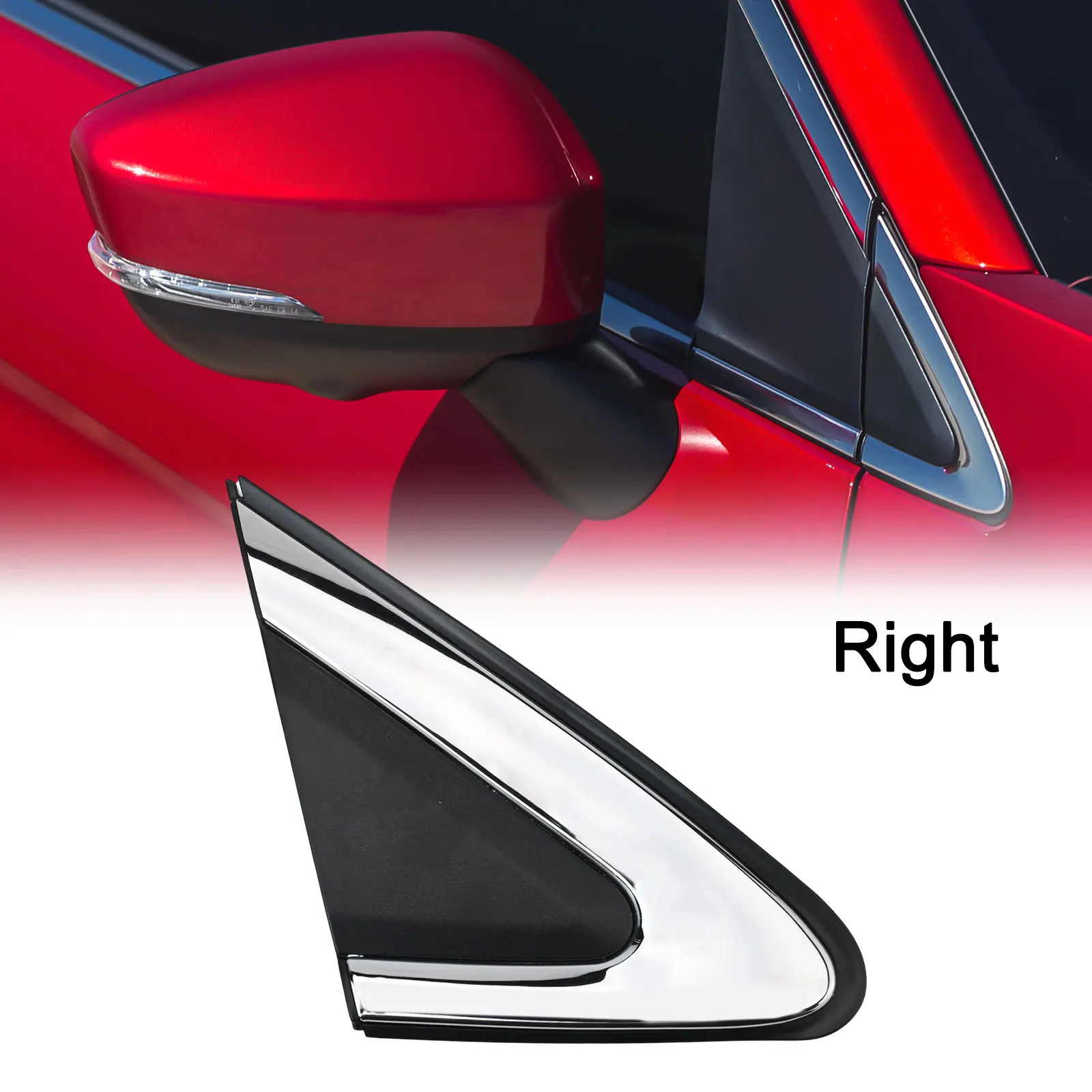 

Накладка на уголок зеркала заднего вида (правая) для Mitsubishi Eclipse Cross 2018-2021, пластиковая, прямая замена