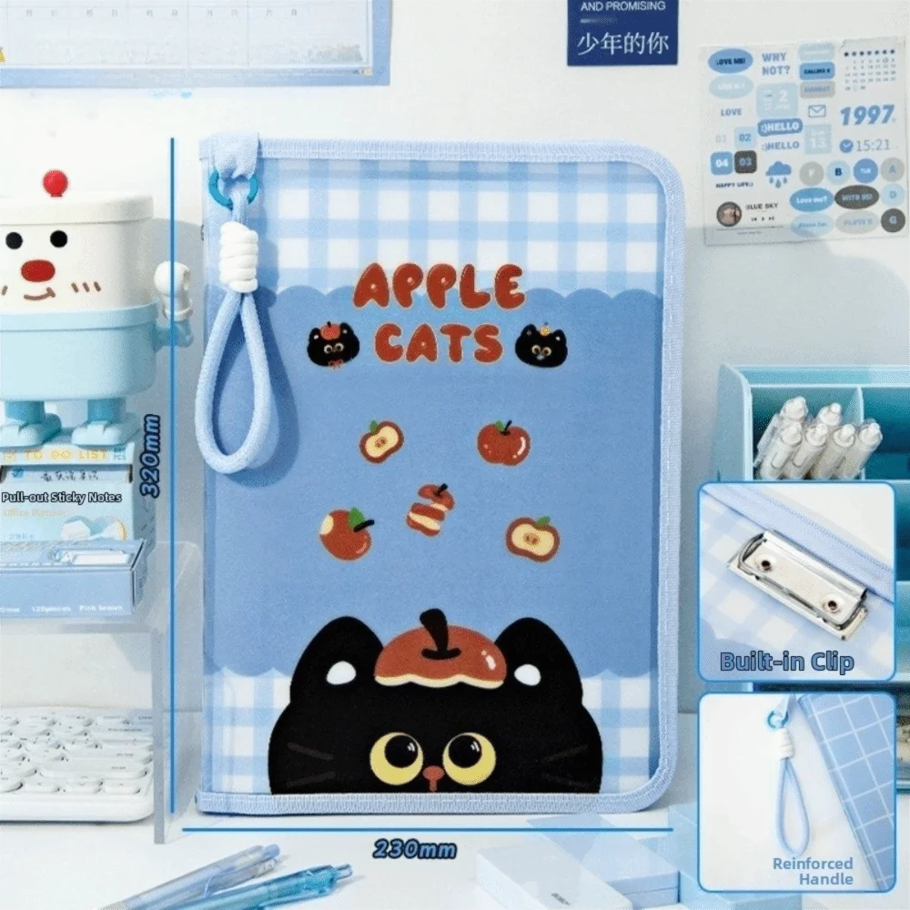 

Large Capacity A4 File Storage Bags Waterproof Hand-held Document Bag Transparent Portable Data Storage Bag