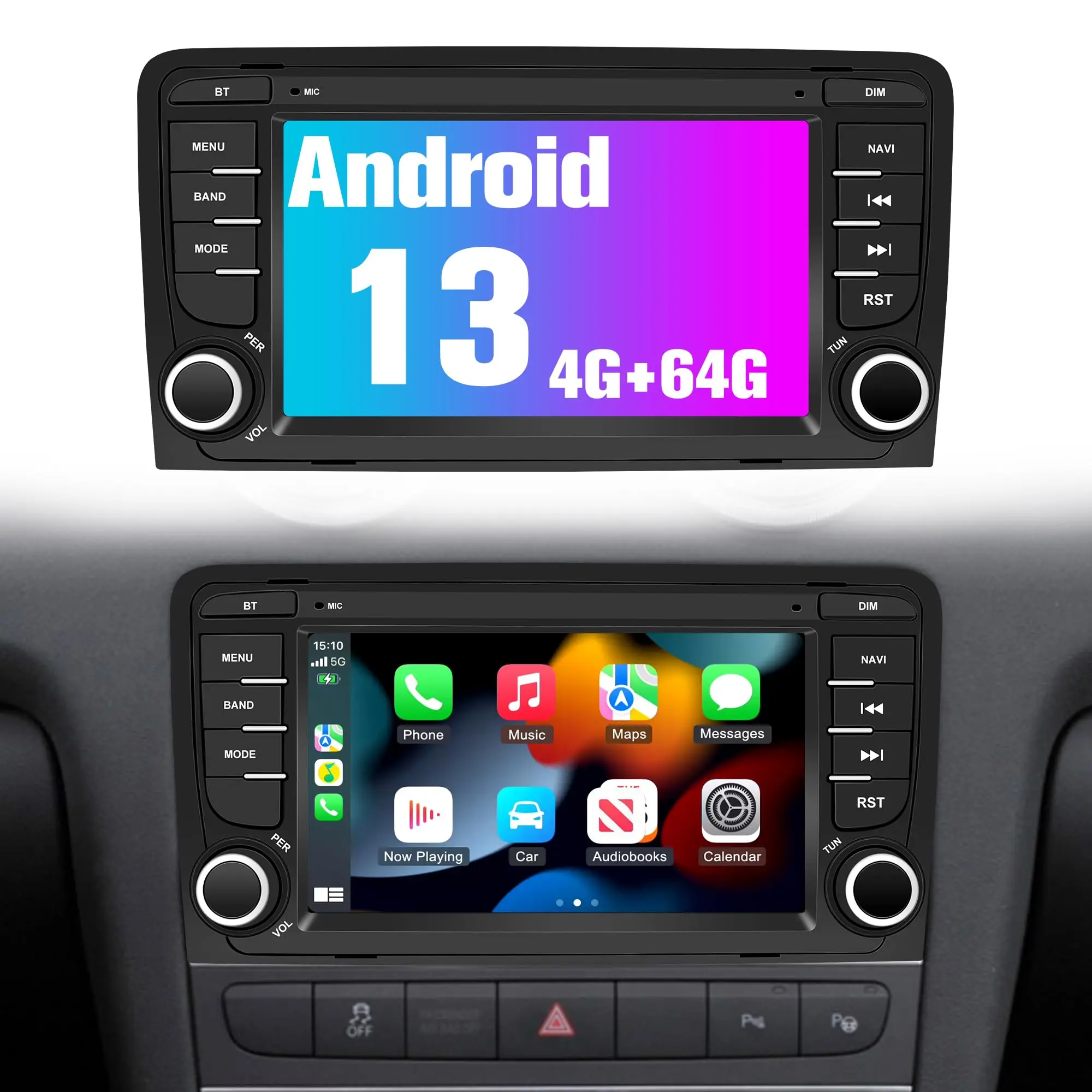 

Android Car radio stereo for Audi A3 S3 RS3 2003-2012 GPS Bluetooth FM SWC Navi
