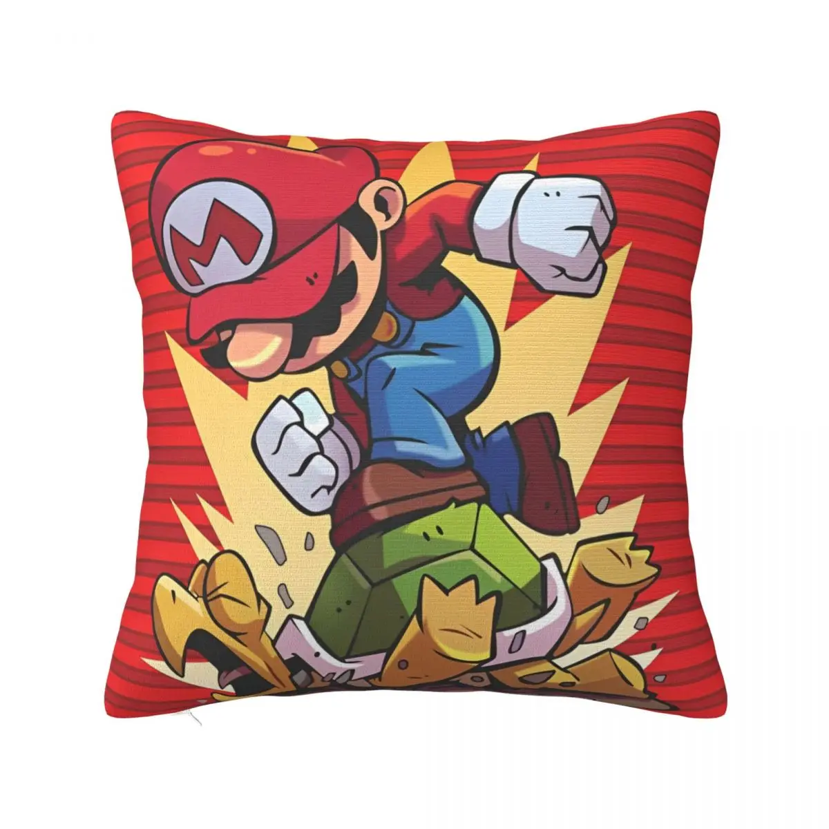 Cartoon M-Marioes-Bros Pillowcase Soft Polyester Cushion Cover Decoration  Pillow Case Cover Home Square 40X40cm