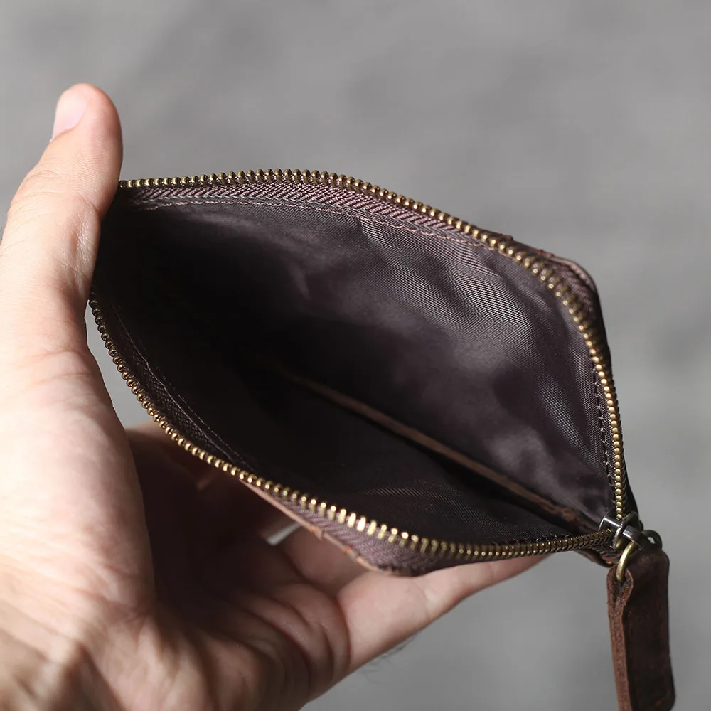 S.WORKER Klassischer Echtleder-Multikartenhalter für Herren, kompaktes Kartenetui aus Vollnarbenleder mit Kartenfächern – Detail 13