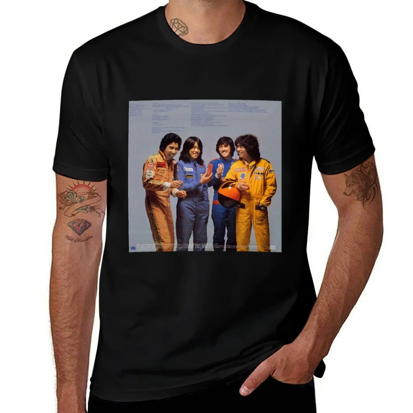 Casiopea band photo album T-Shirt Work Casual Loose Fit T-Shirt