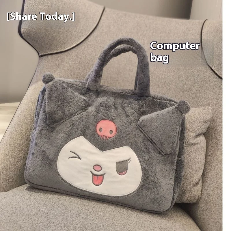 Laptoptas Anime Perifeer Zacht Fluweel Groot Nieuw product voor studenten Schattige roze damestas voor 14-inch en 16,1-inch laptops