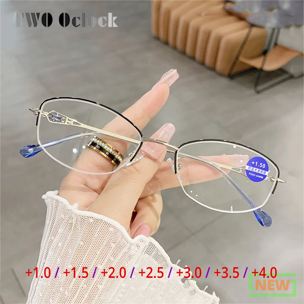 

Prescription Reading Glasses for Women Plus Presbyopia Optical Lenses For Woman Magnifying Glasses Anti Blue Light Grade +2.0