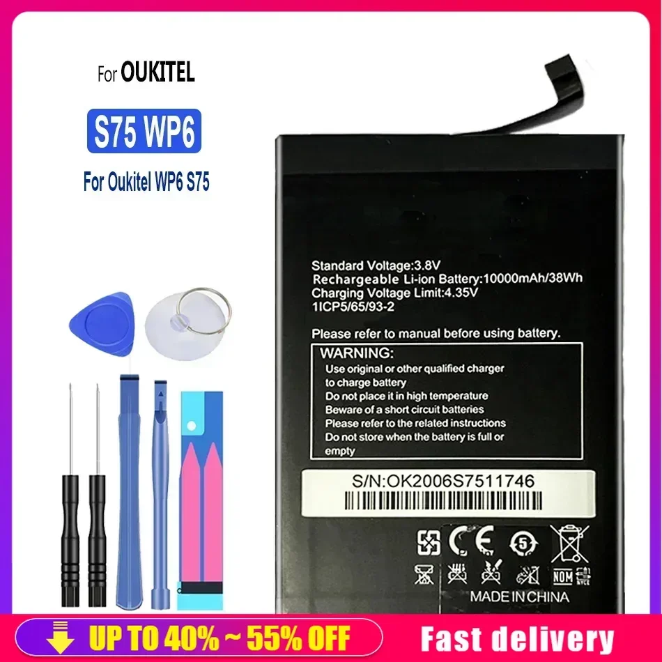 Battery S 75 WP 6 10000mAh For Oukitel WP6 S75