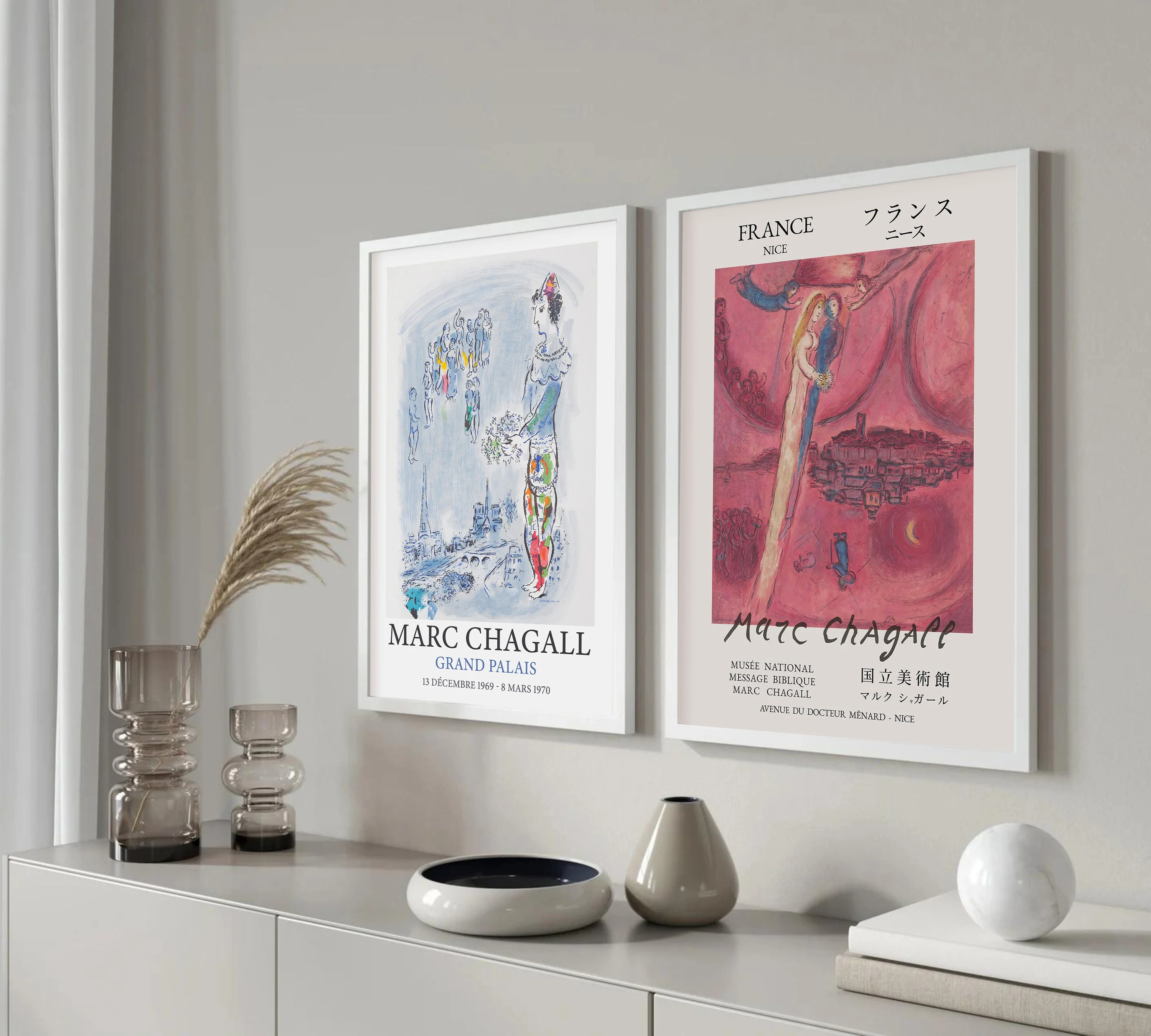 مارك شاجال الفن سلسلة المشارك طباعة قماش صور المنزل لغرفة المعيشة وغرفة النوم جدار ديكور حديث اللوحة بدون إطار #2