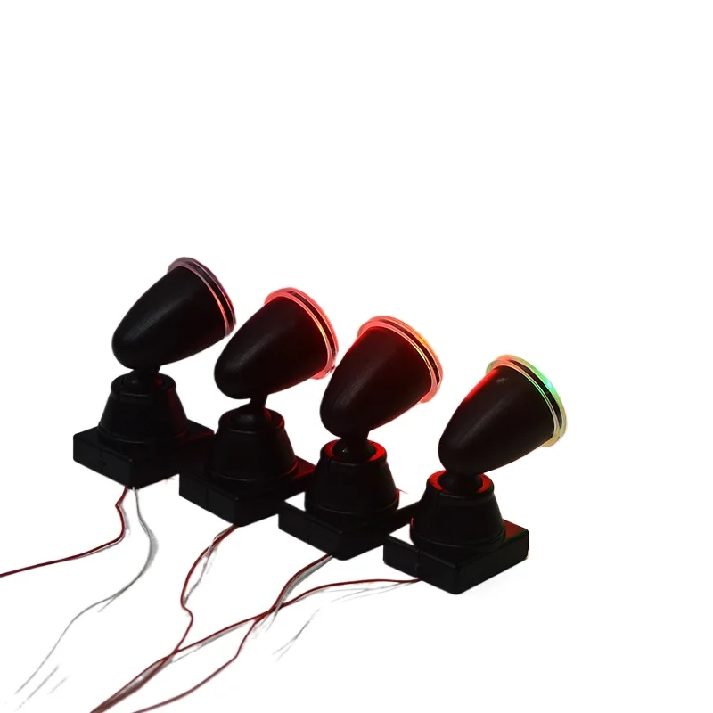 Mini model spotlight plastic stage light outdoor color miniature landscape light building sand table handmade material 3V