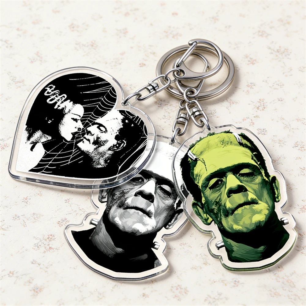 Llavero de Monstruo de Terror Frankenstein para Accesorios, Llavero de Literatura de Mary Shelley, Drácula, Joyería, Regalo para Fans y Amigos