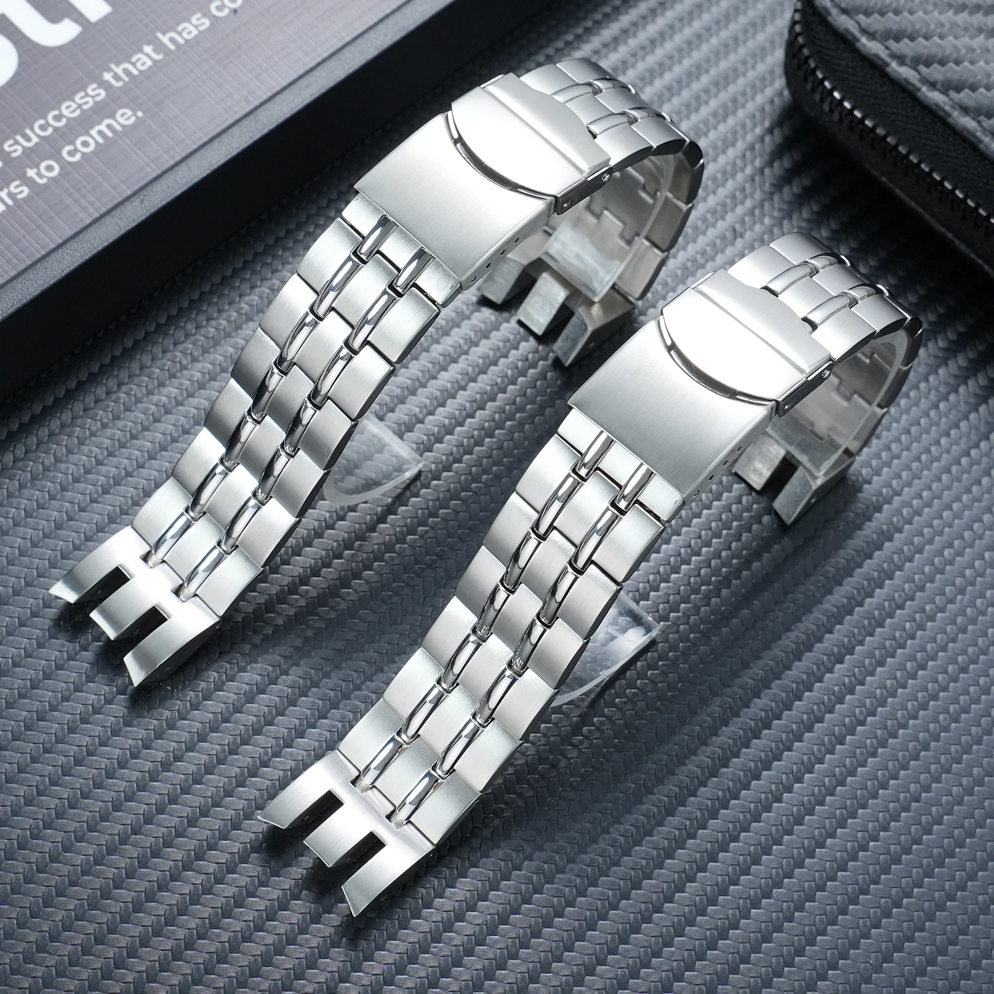 For Swatch YRS403/412/402G: Dedicated Watch Band, 21mm, Curved Notch, Stainless Steel Men's Metal Watch Strap Accessory