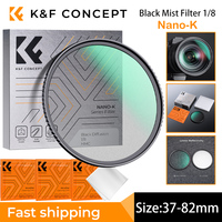 K&F Concept Black Mist Filter 1/8  3pcs Cleaning Cloth with 18 Multi-Layer Coatings 37mm 55mm 58mm 62mm 67mm 82mm Nano K Series