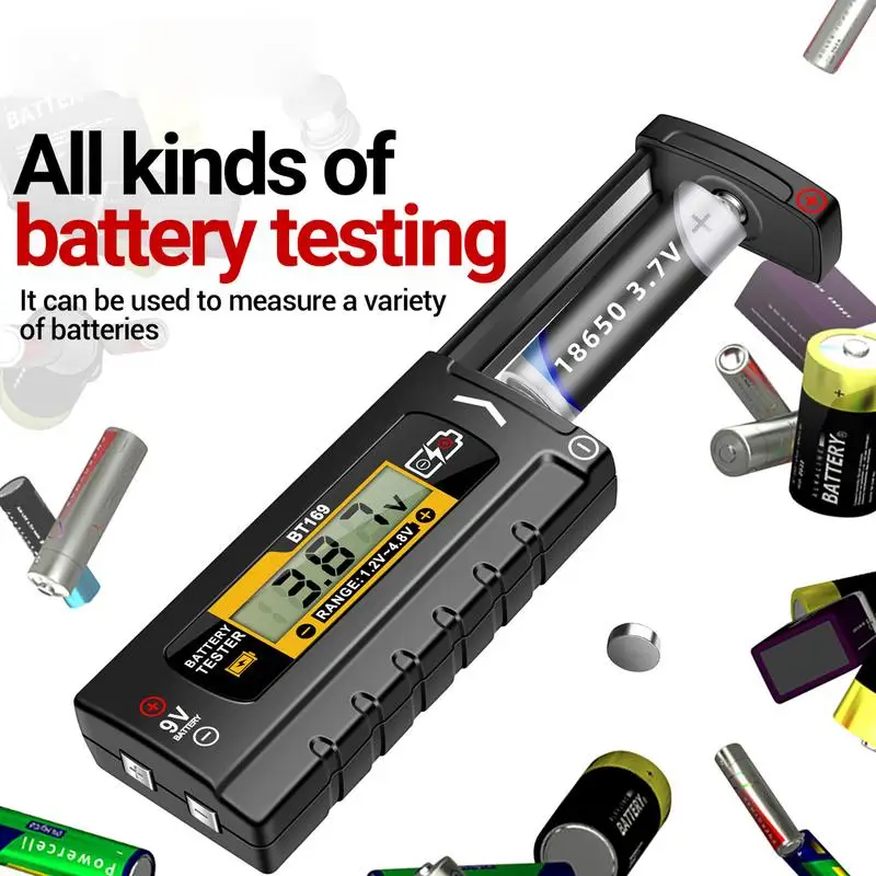 Small Battery Tester Digital Battery Tester Accurate Electrical Equipment Small Volt Checker for AA AAA C D Button Cell All