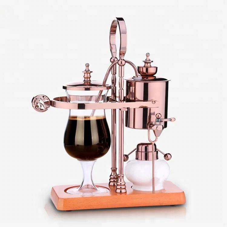 Glass Balanced Siphon Coffee Maker, Home Vacuum Syphon Coffee Brewer for Family Private Use