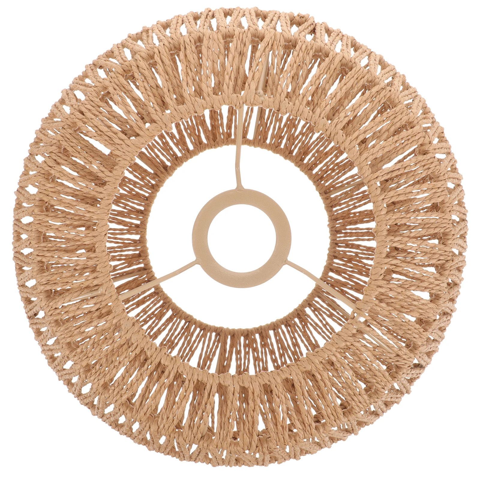 

Braided Vintage Lampshade Large Wicker Cylindrical Chandelier Rattan Light Cover Simple Paper Rope Hotel Bar Home Decor