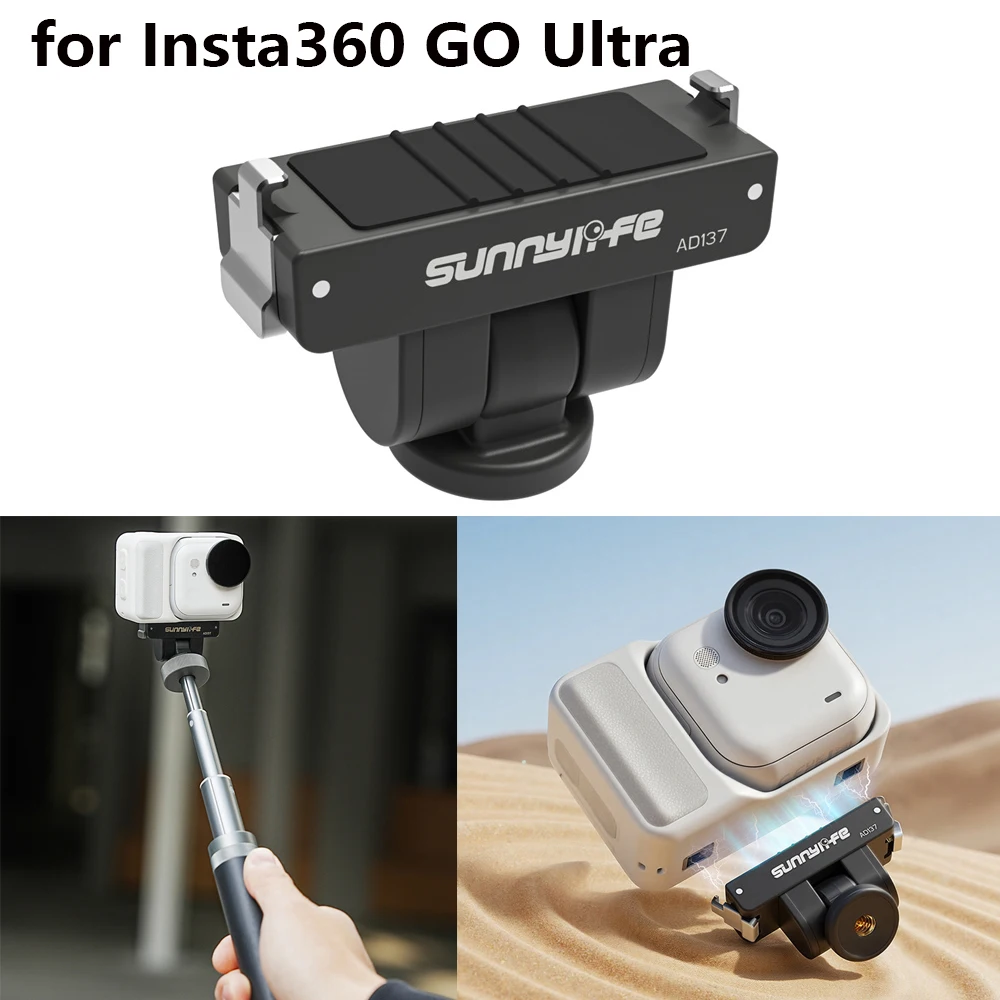 

Magnetic Adapter Mount For Insta360 GO Ultra Camera Quick Release Mount Base Bracket Tripod Adjustable Adapter Holder Accessory