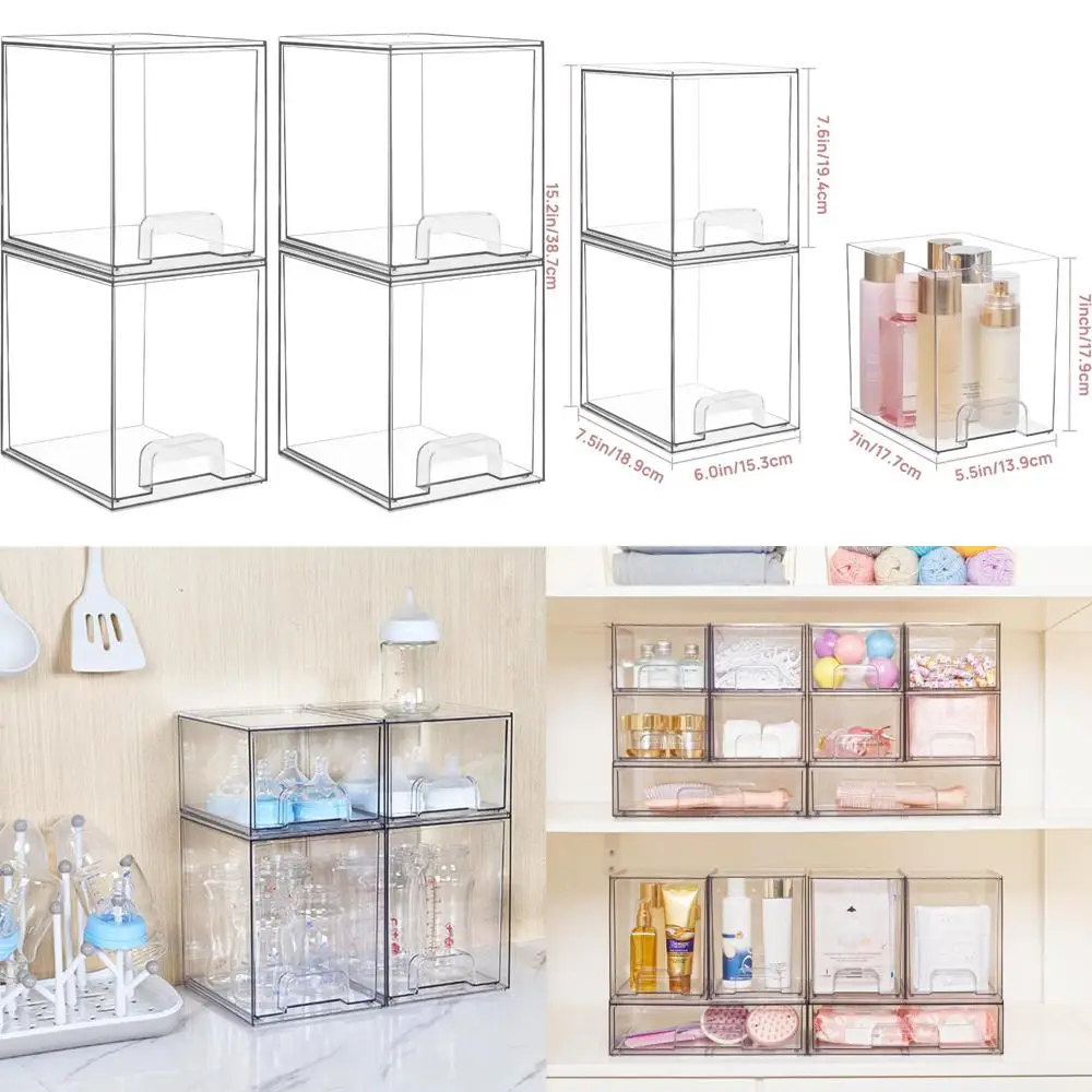 Clear Stackable Dra… - image