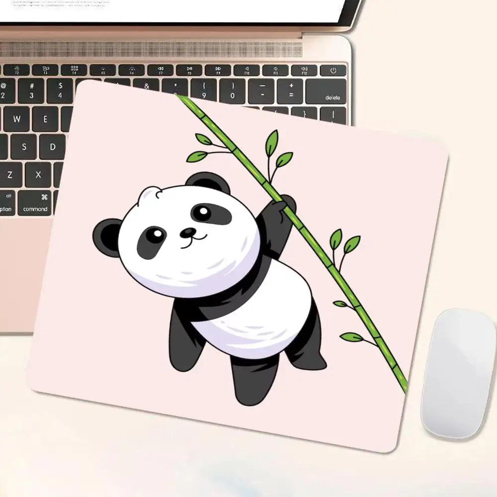 Black Panda Mousepad Small Office Computer Desk Mat Table Keyboard Big Mouse Pad Laptop Cushion Non-slip Deskpad Home Decor
