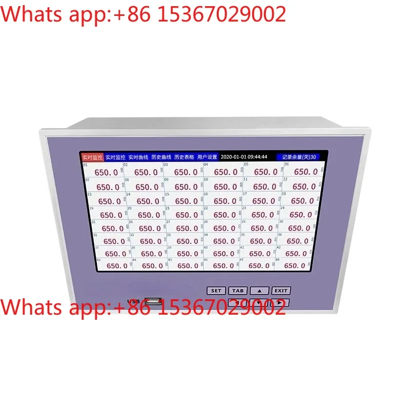 Temperature, pressure, liquid level, humidity, current, voltage, and electricity recording USB inspection instrument